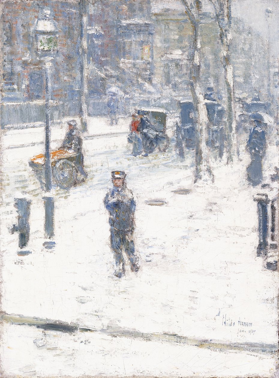 Snow Storm, Fifth Avenue, New York by Childe Frederick Hassam