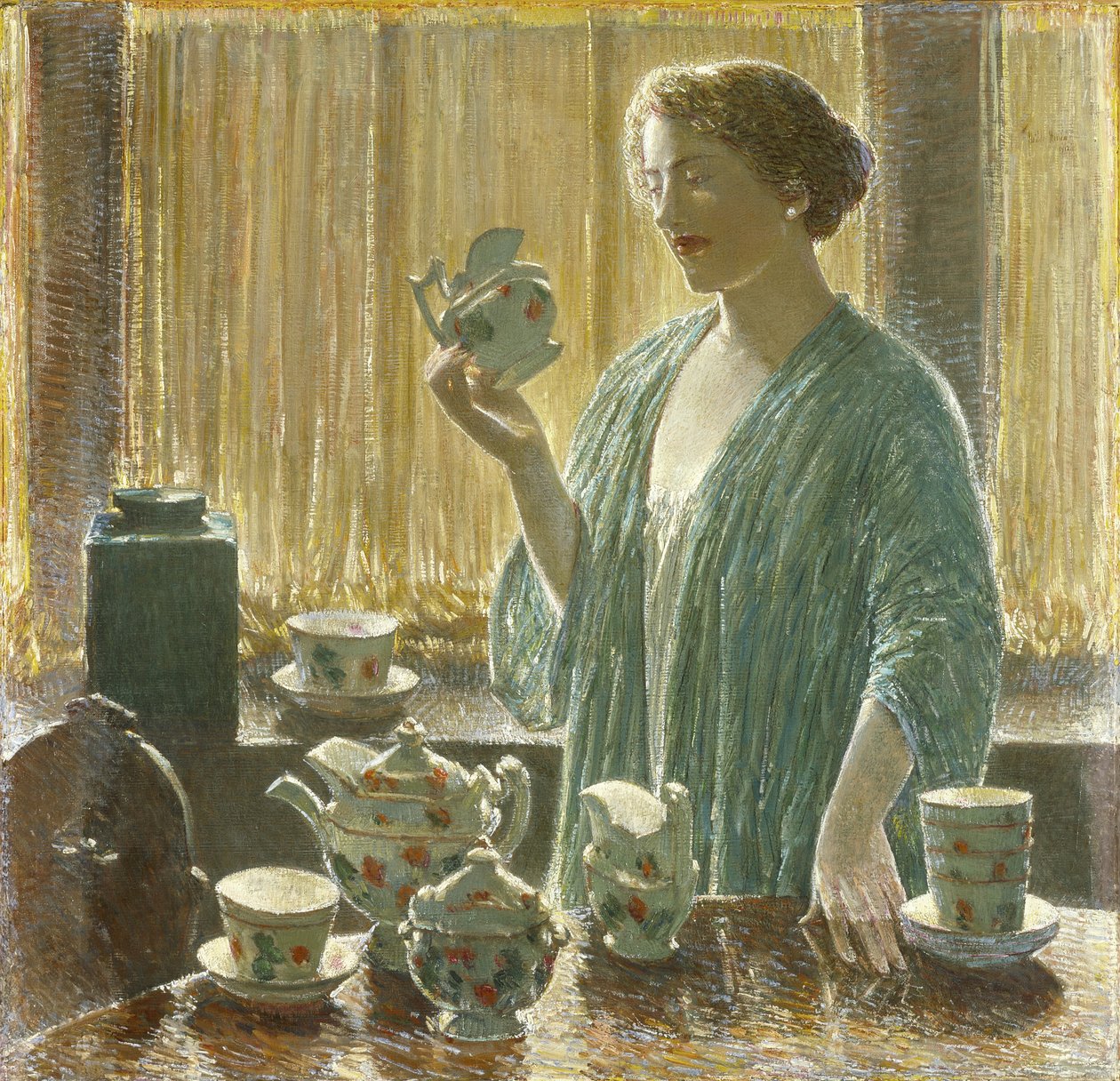 Strawberry Tea Set by Childe Frederick Hassam