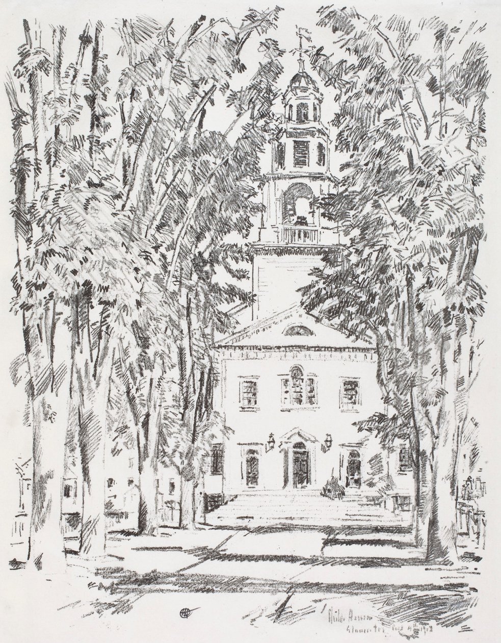 Colonial Church, Gloucester by Childe Hassam