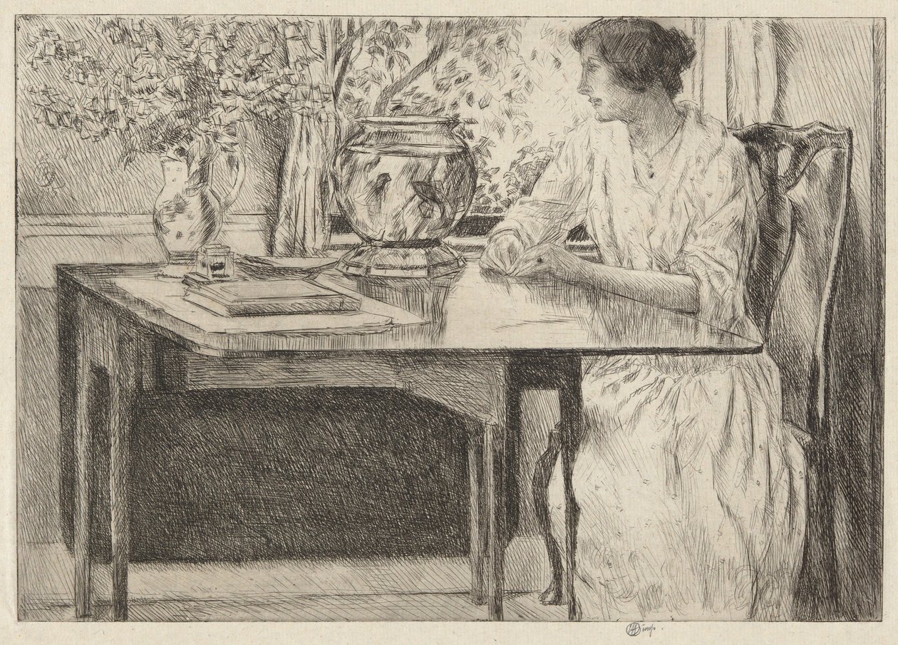 Colonial Table, Cos Cob, 1915 by Childe Hassam