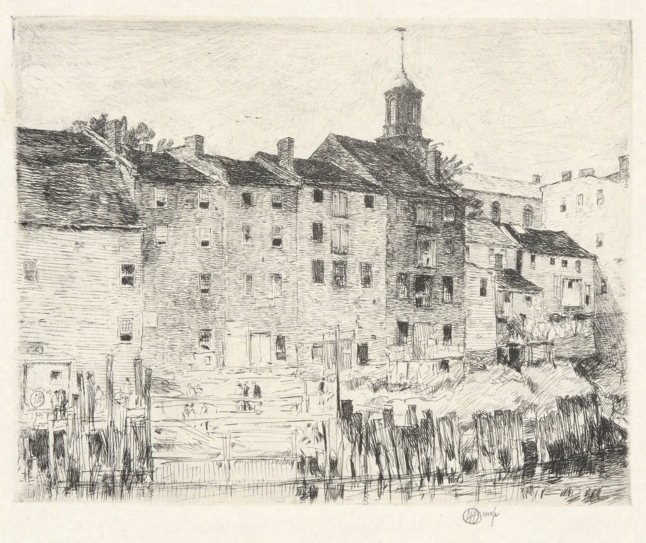 Old Warehouses, Portsmouth by Childe Hassam