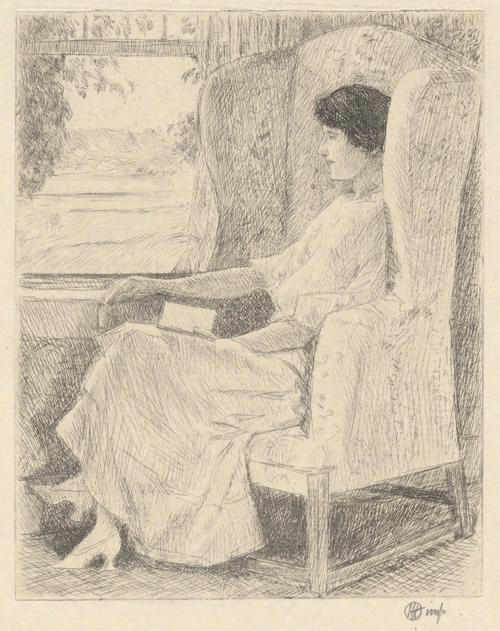 The Georgian Chair by Childe Hassam