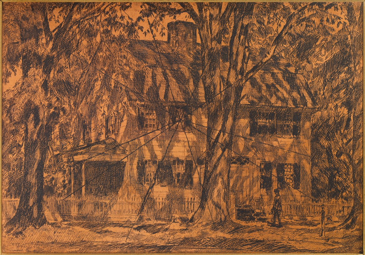 The Lion Gardiner House, Easthampton, Long Island by Childe Hassam