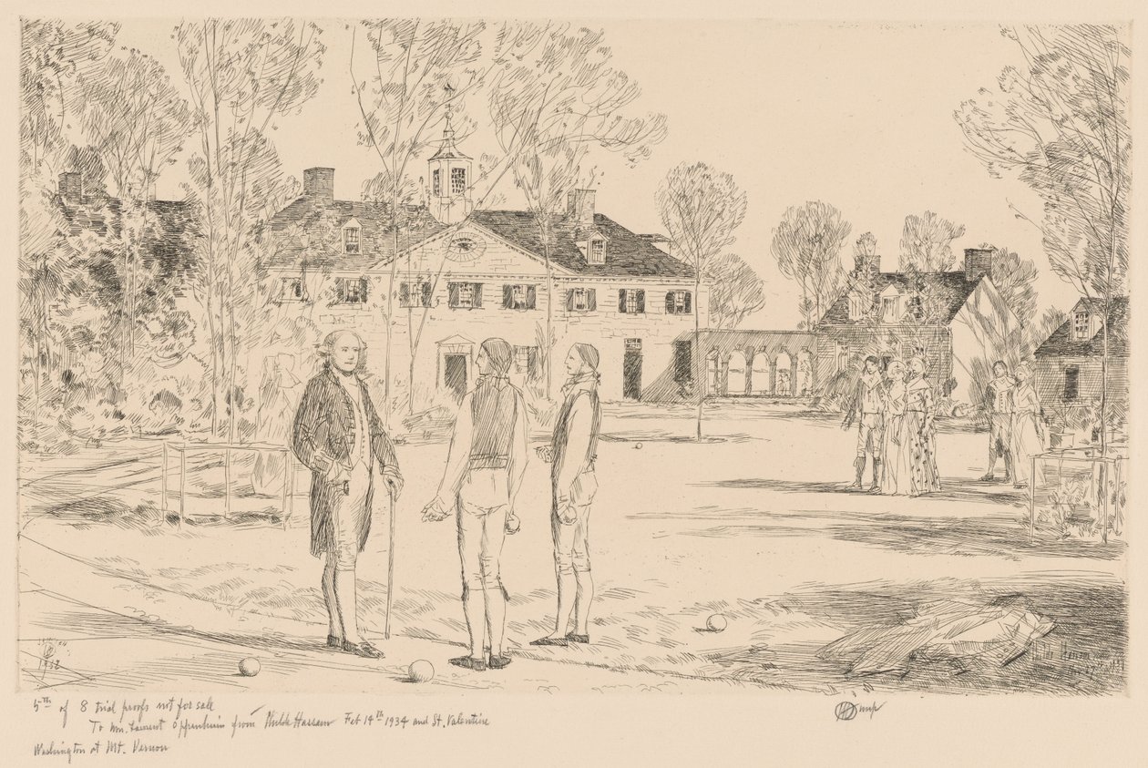 Washington at Mt. Vernon by Childe Hassam
