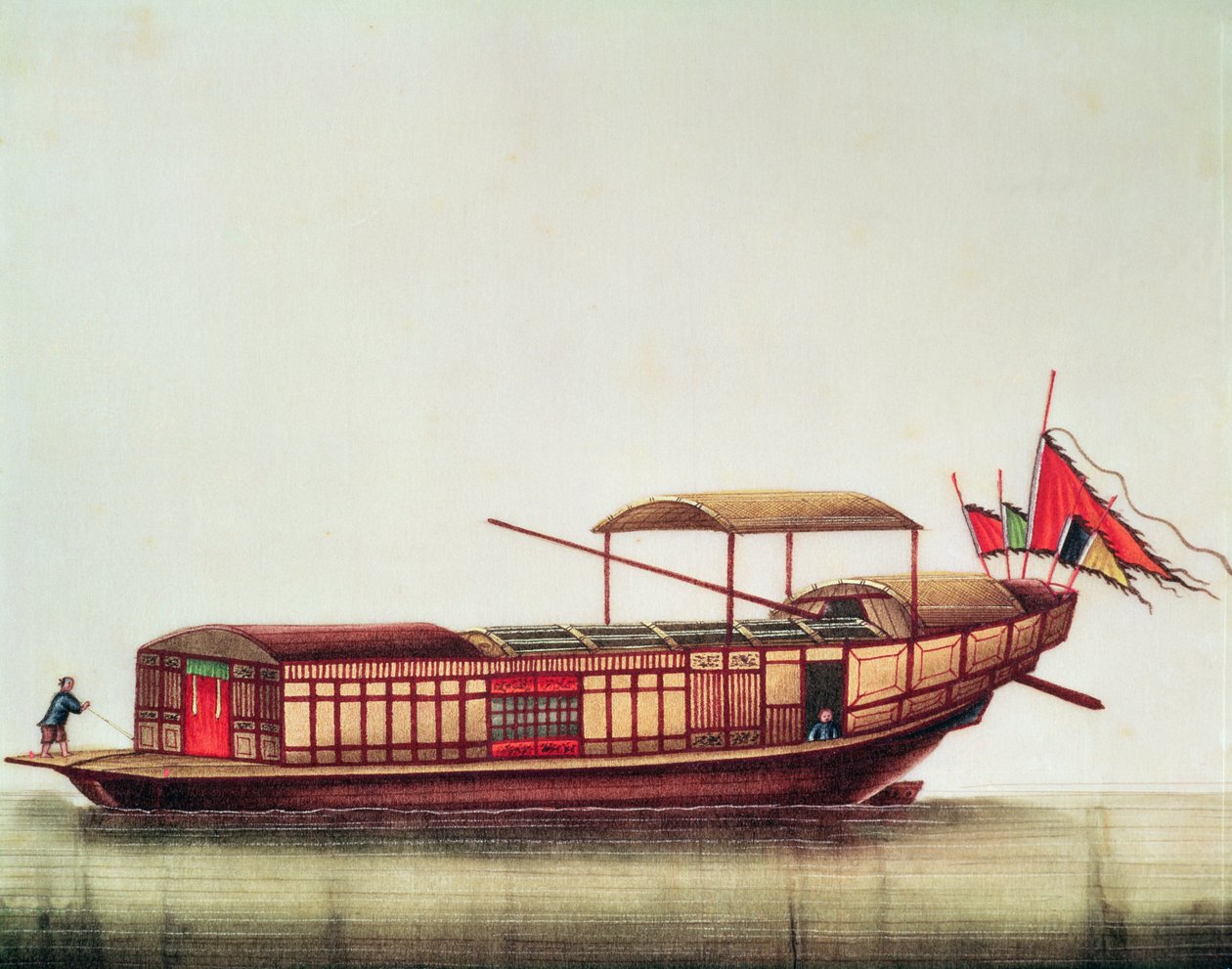 A Chinese sampan, Qianlong Period (1736-96) by Chinese School