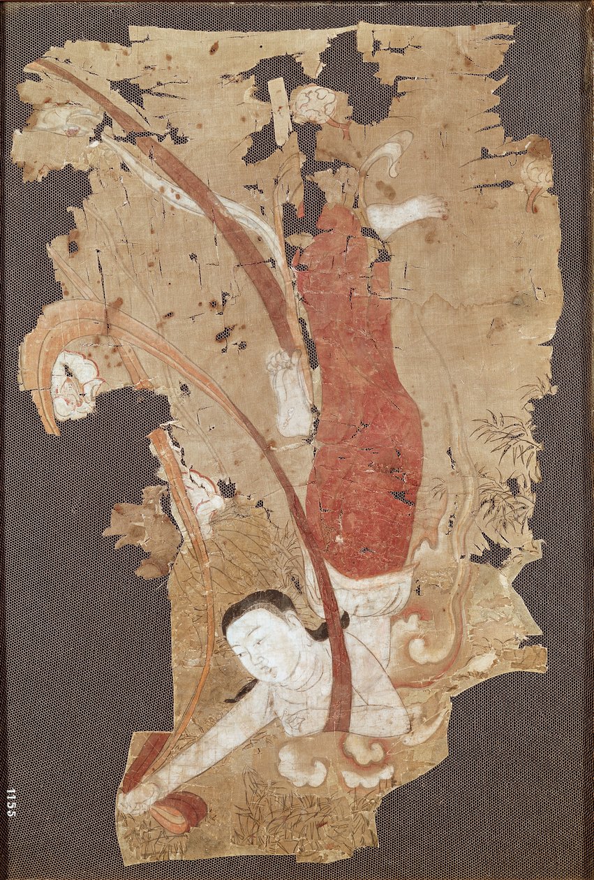 Flying Genie or Apsaras, from Dunhuang, Gansu Province, 9th-10th century by Chinese School