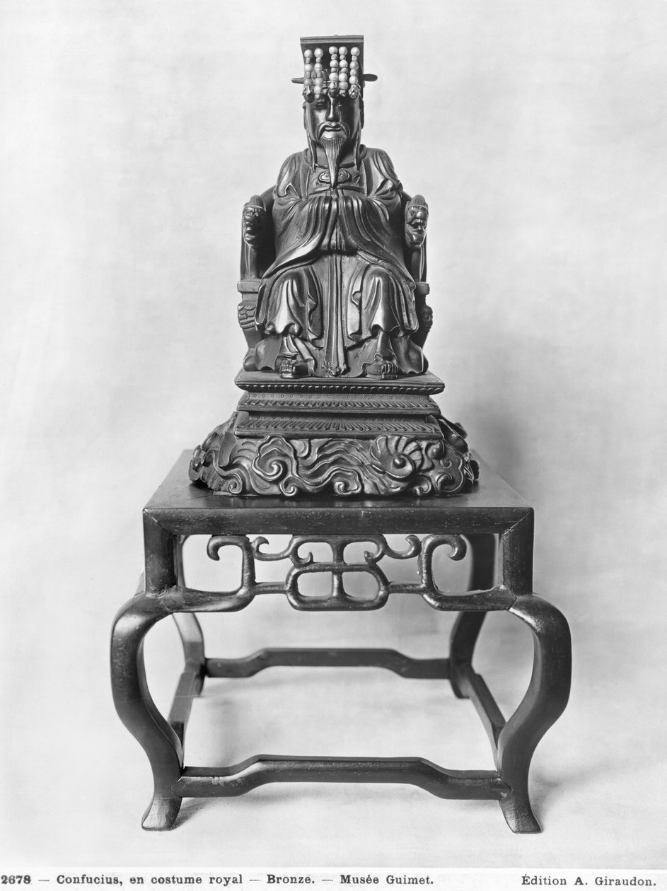 Statuette of Confucius as a Mandarin, Qing Dynasty by Chinese School