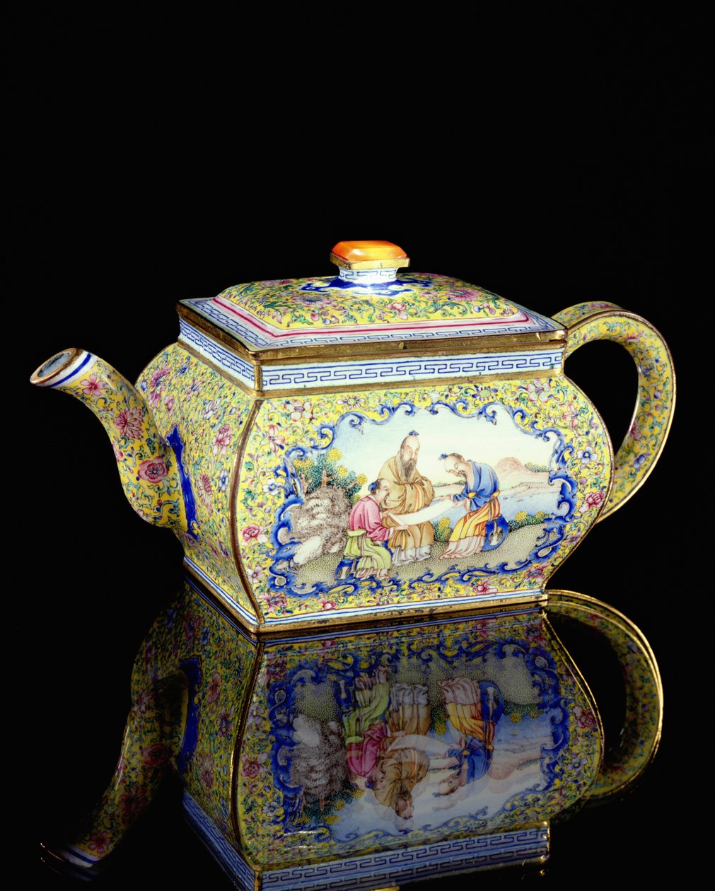 Teapot decorated with enamel, Qianlong period by Chinese School