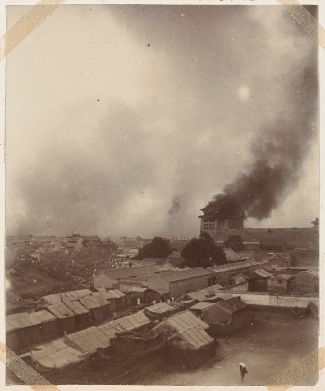 A Great Fire at the Main Gate of Peking by Chinese Photographer