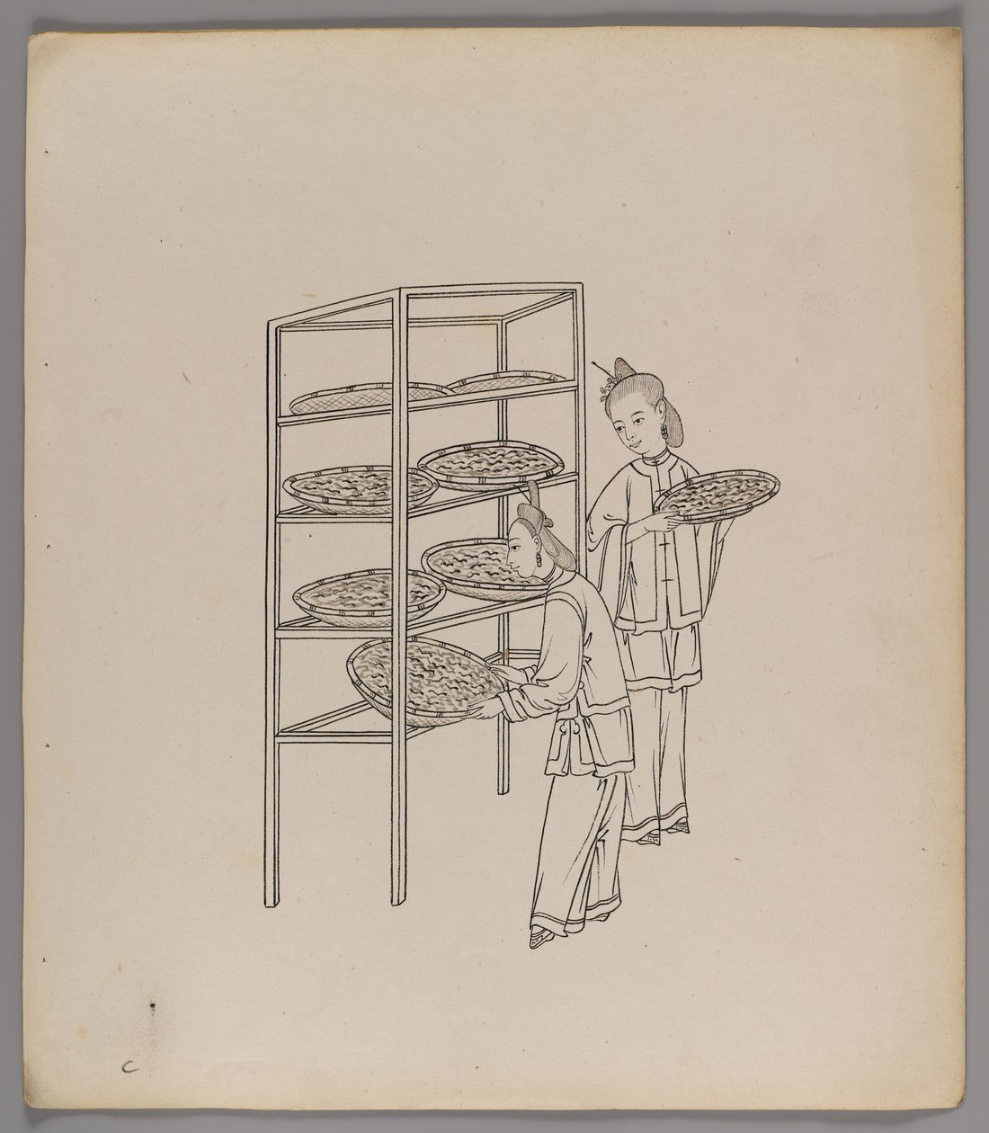 Album of separate leaves: Silk Cultivation and Production by Chinese School