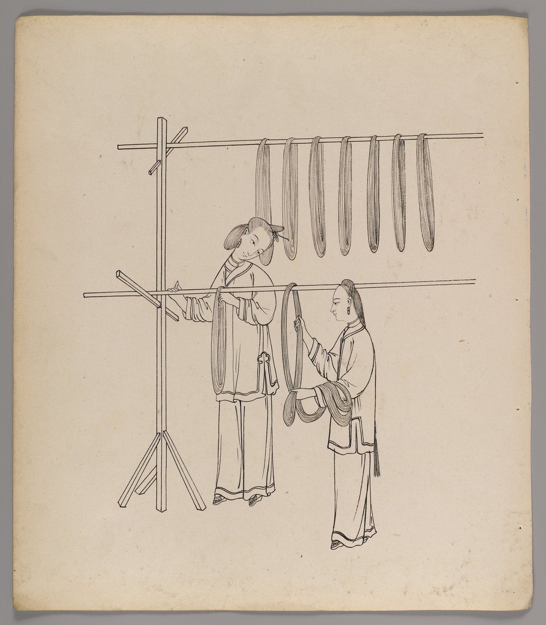 Album of separate leaves: Silk Cultivation and Production by Chinese School