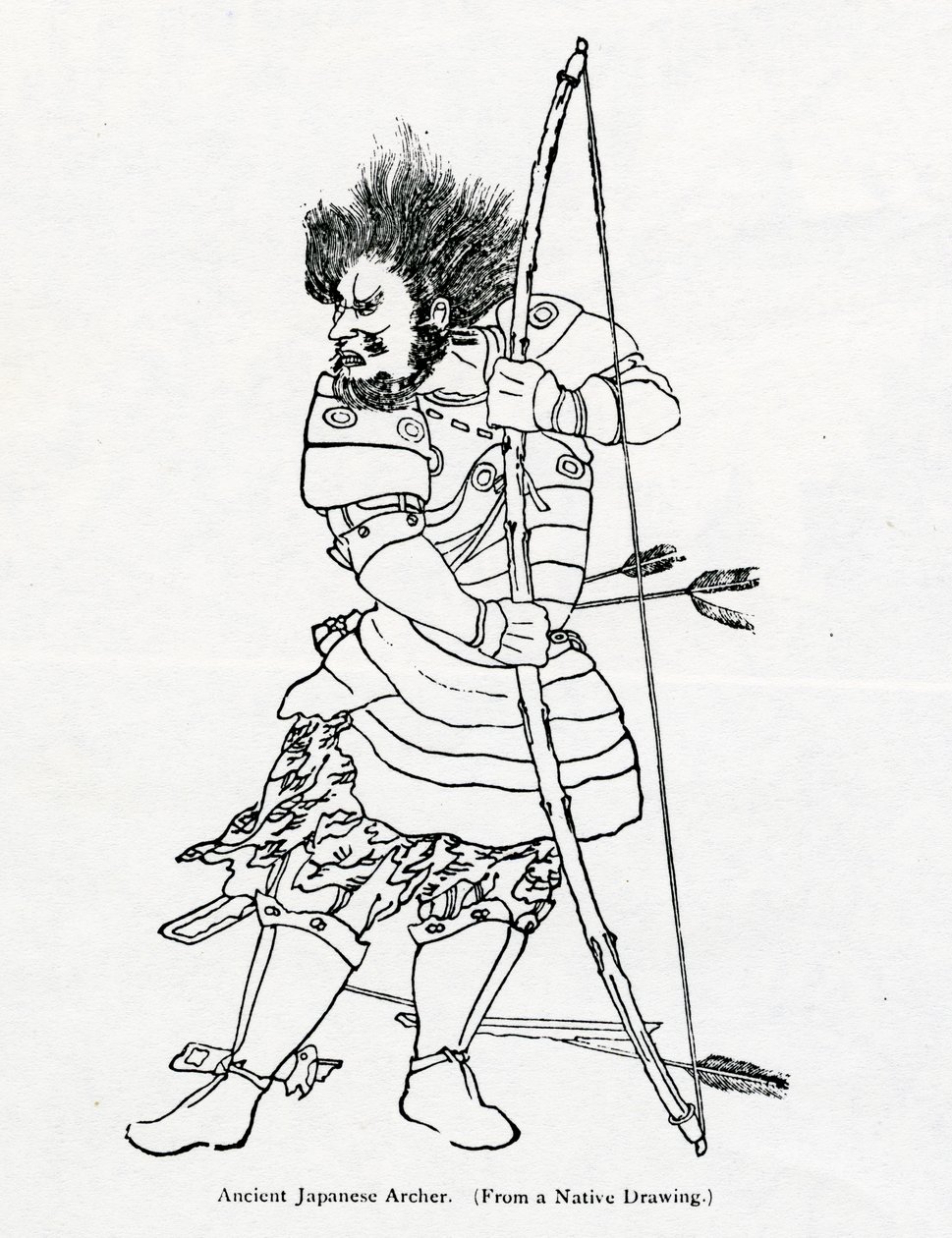 An Ancient Japanese Archer (Illustration from 