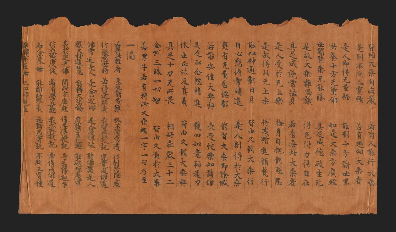 Manuscript of the Sutra on Solemn Attainment of Buddhahood (Datong fangguang chanhui miezui zhuangyan chengfo jing) by Chinese School