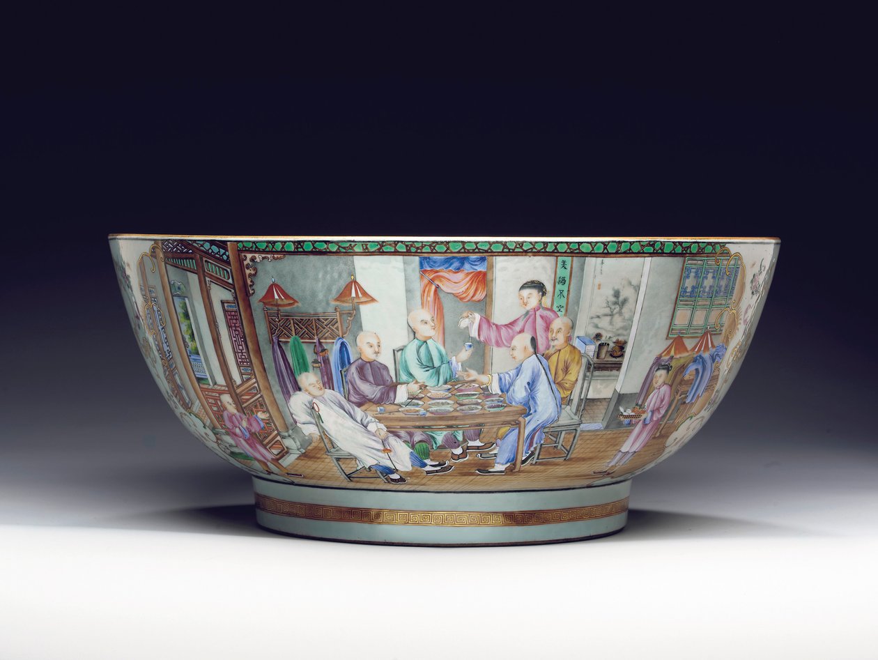 Rare and Massive Punchbowl, c.1775 by Chinese School