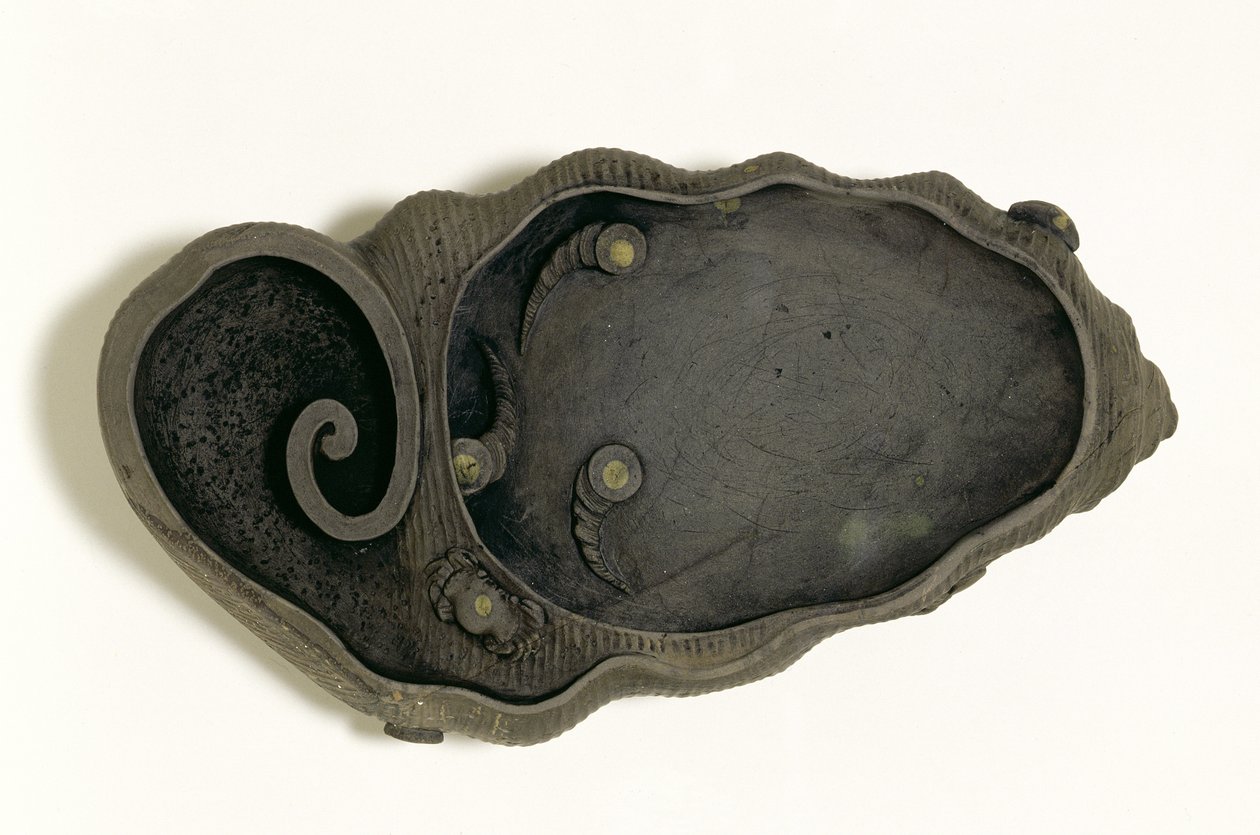 Tuan inkstone in the form of a conch shell by Chinese School