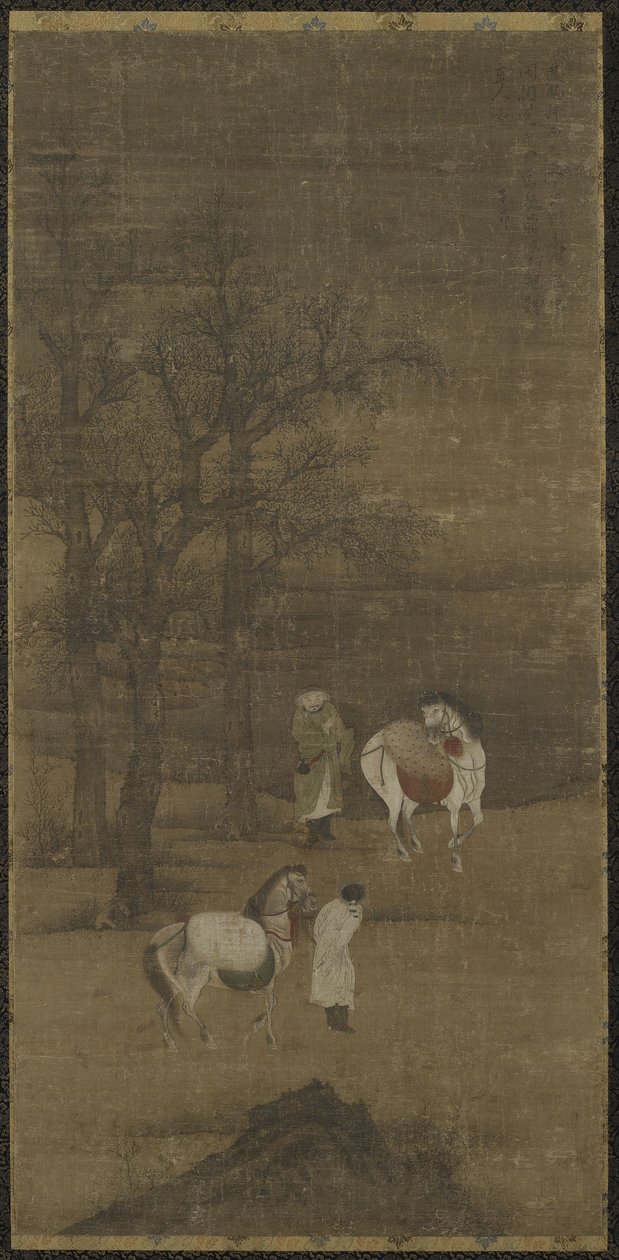 Winter Landscape with Horses and Grooms, Ming or Qing Dynasty by Chinese School