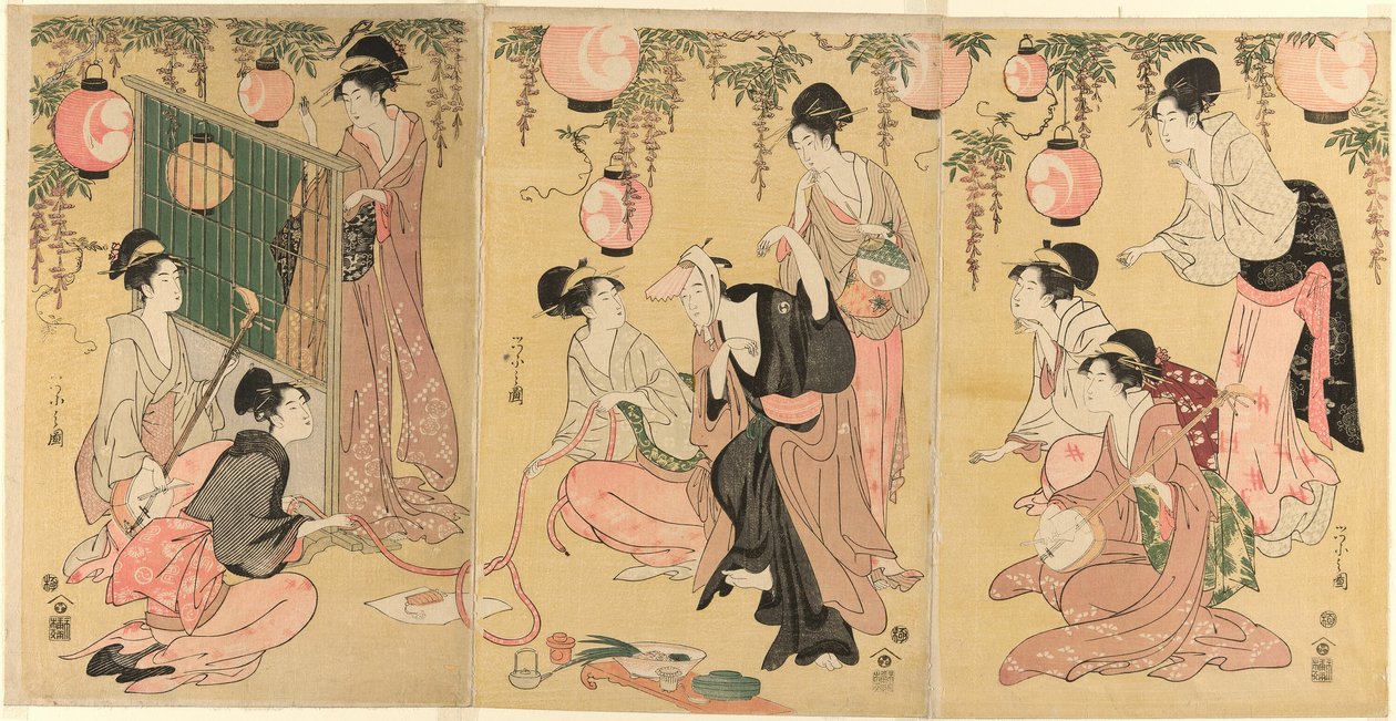 A Parody of Yuranosuke in the Pleasure Quarters by Chobunsai Eishi
