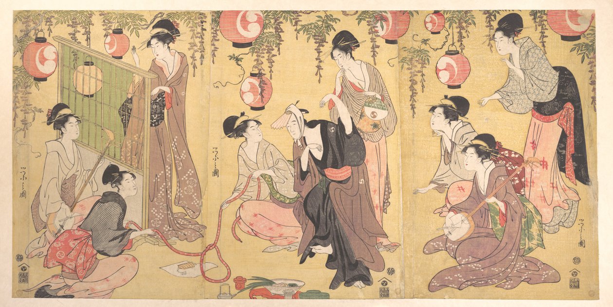 A Parody of Yuranosuke in the Pleasure Quarters by Chobunsai Eishi