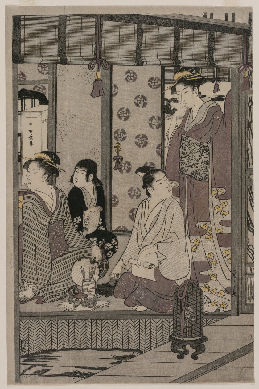 Morning Glory from the Series The Tale of Genji in Elegant Modern Dress by Chobunsai Eishi