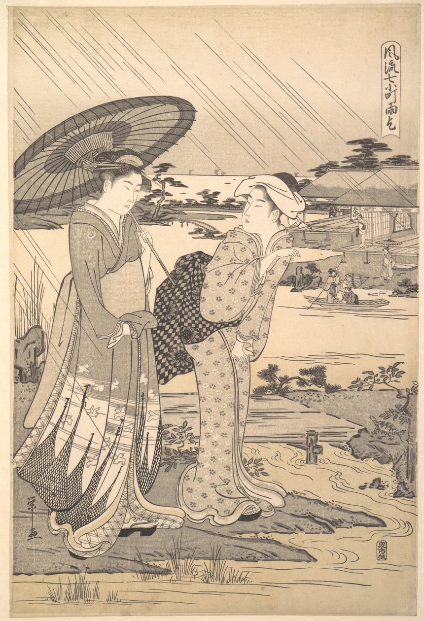 Ono no Komachi Praying for Rain by Chobunsai Eishi