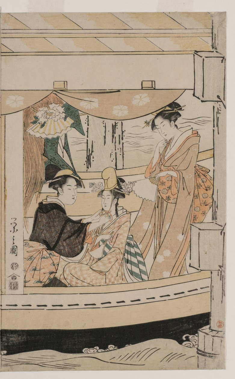Party on the Pleasure Boat Kawaichimaru by Chobunsai Eishi