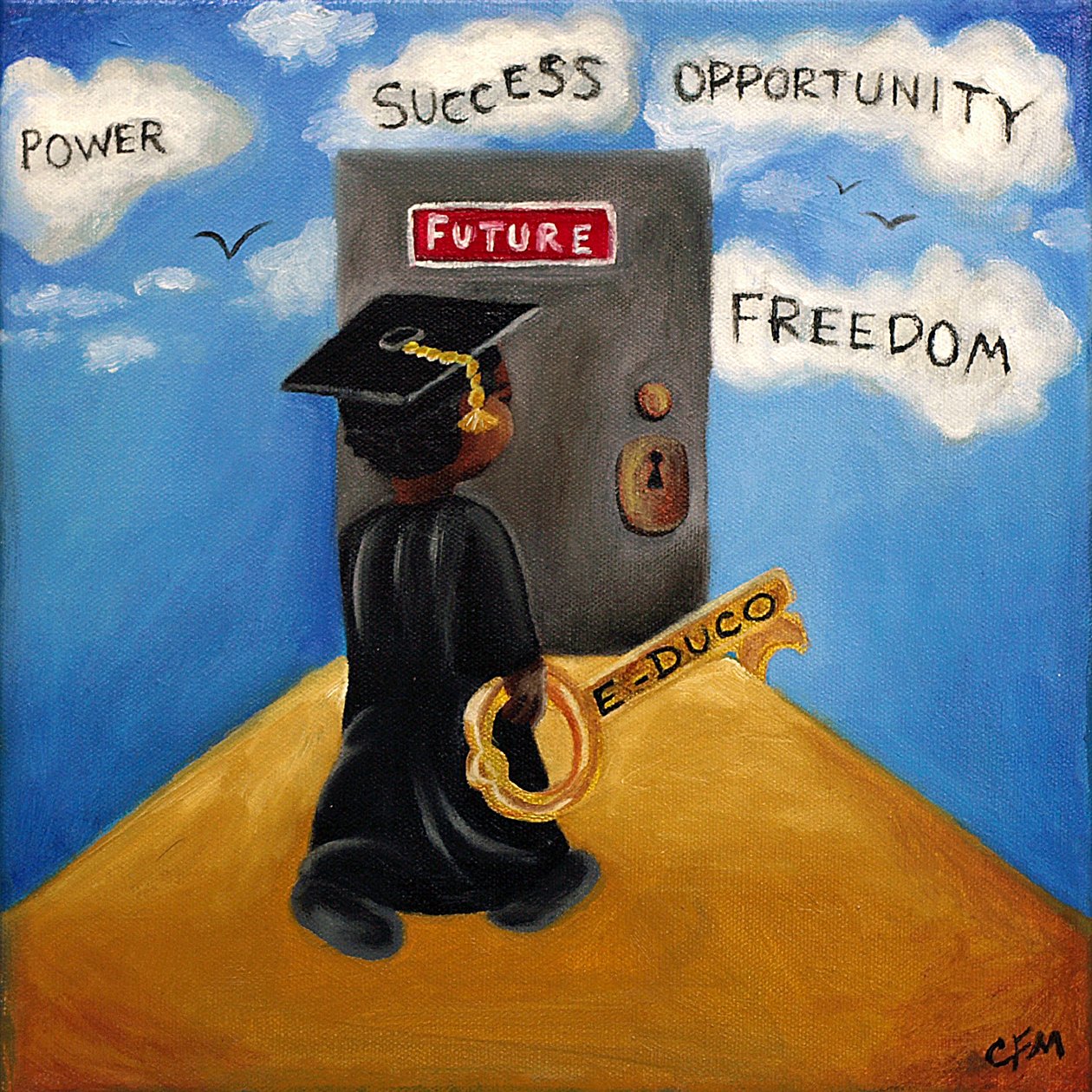 Education is the Key, 2015 by Chris Fabor