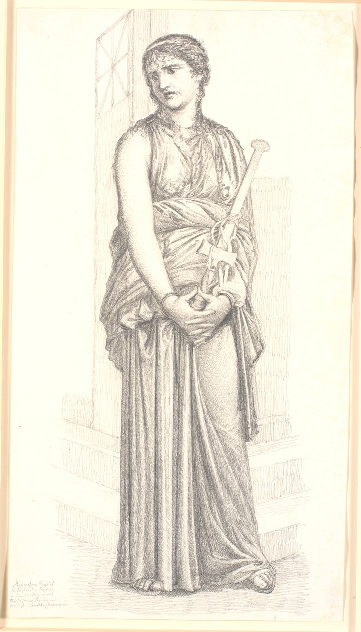 Medea with the Sword in Hand, Full Figure by Christen Købke