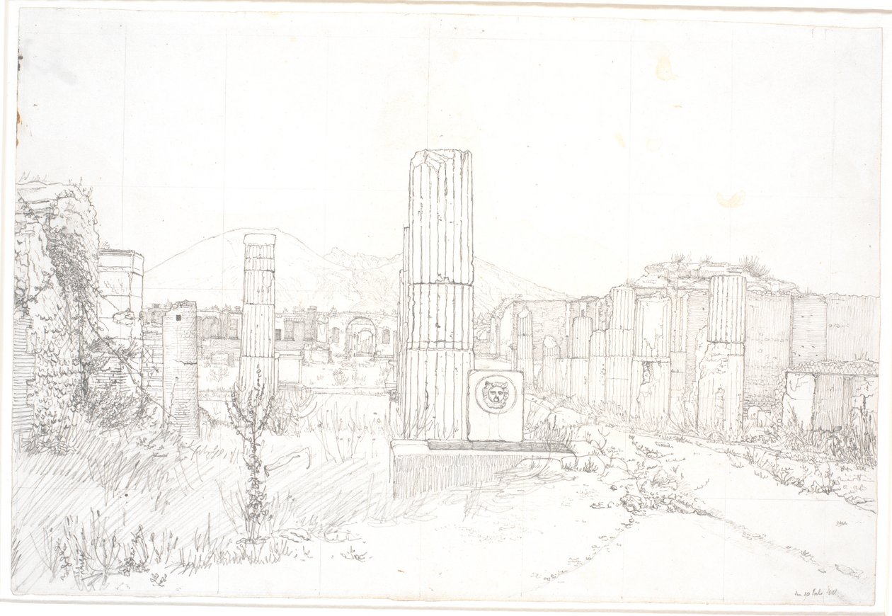 Part of the Forum in Pompeii by Christen Købke