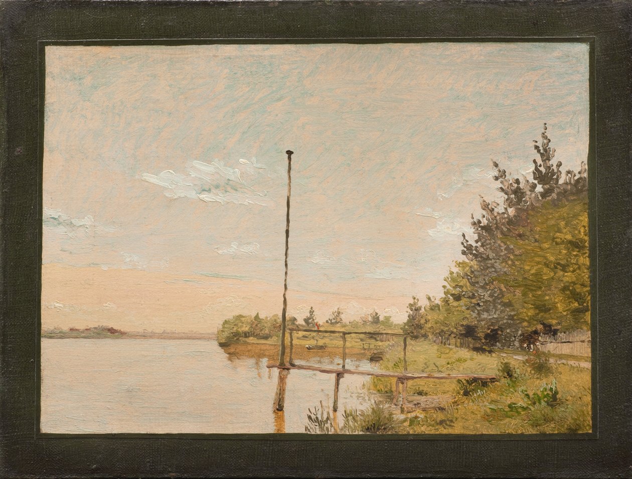 View from Dosseringen Near the Sortedam Lake Looking Towards Nørrebro. Study by Christen Købke