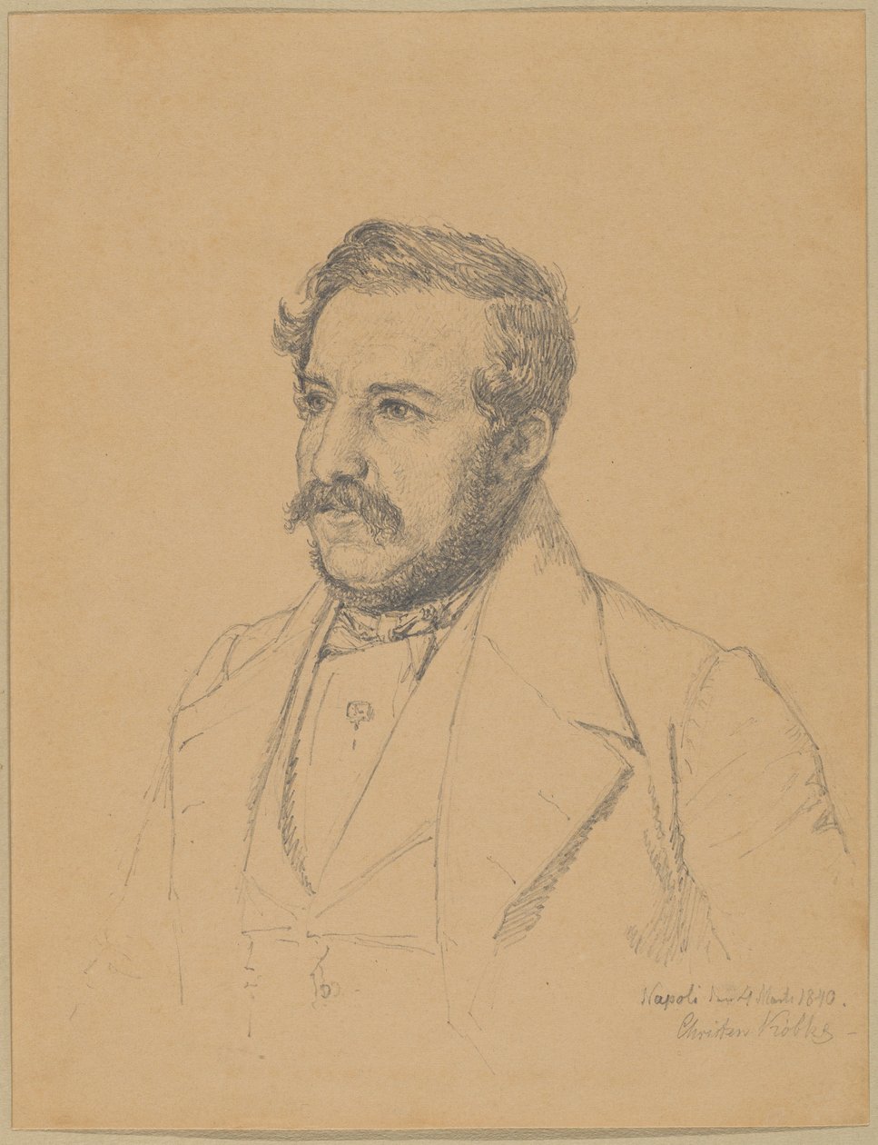Portrait of Christophe Louis Engelhard Dalgas by Christen Købke