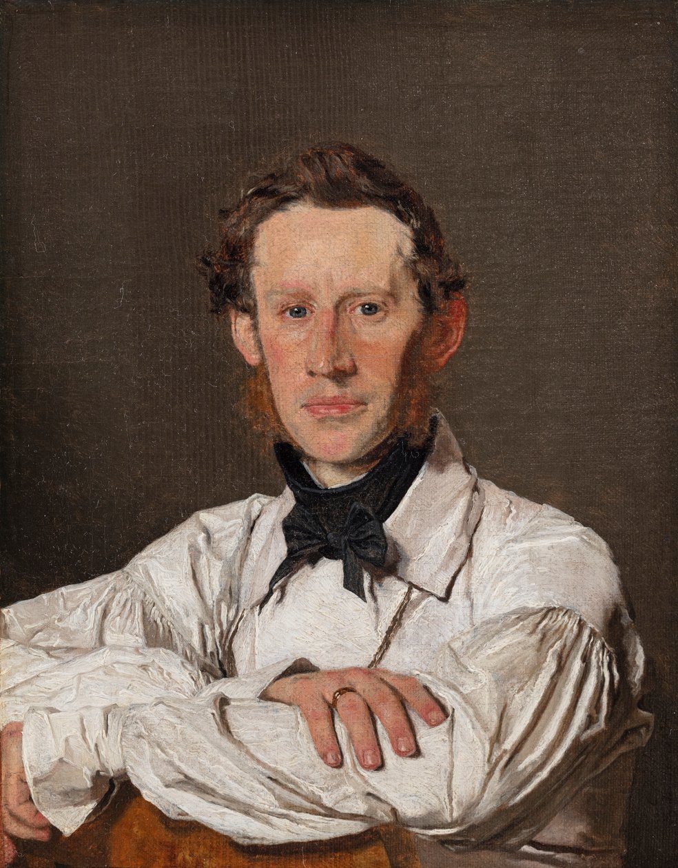 Portrait of the Animal Painter Christian Holm by Christen Købke