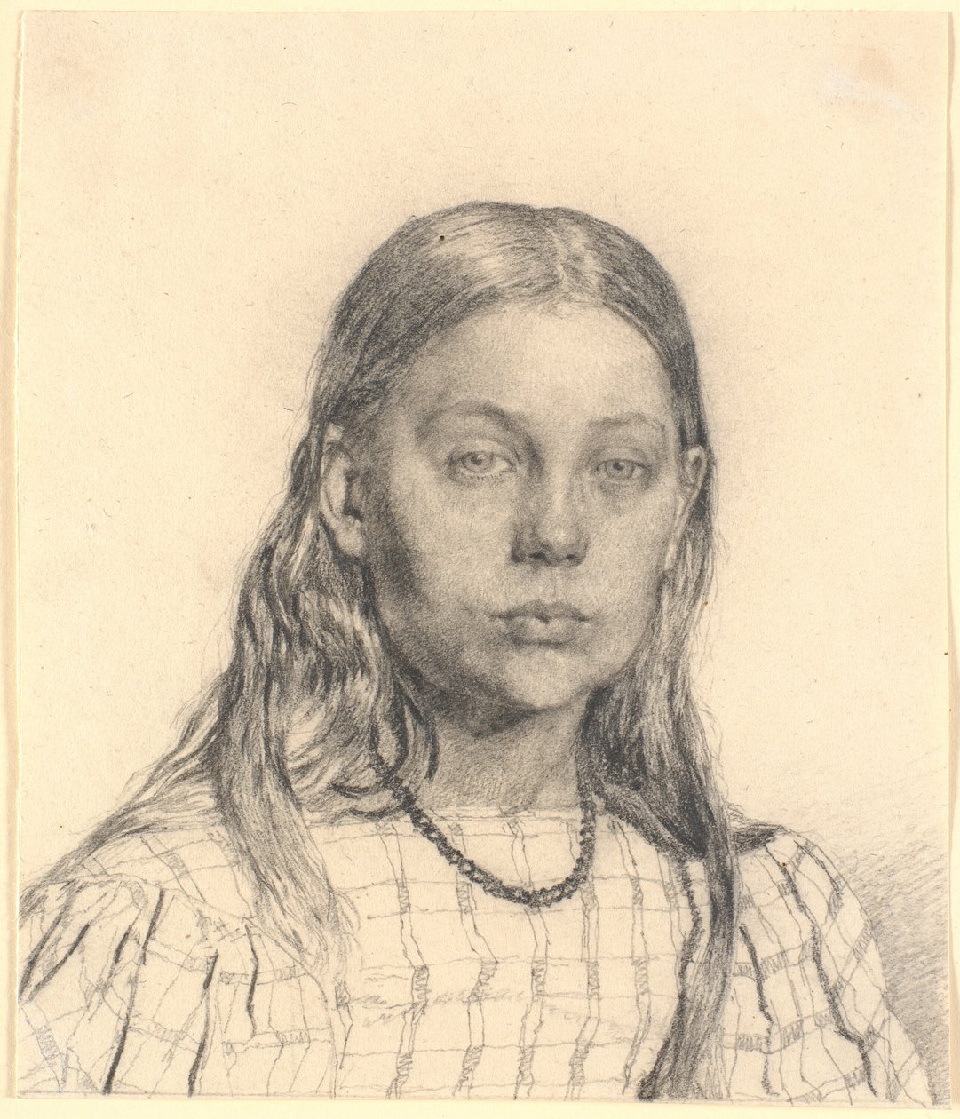 Young Girl. Bust by Christen Købke