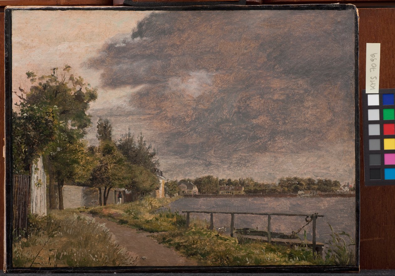 View of Dosseringen near the Suburb Østerbro outside Copenhagen, Cloudy Sky by Christen Købke