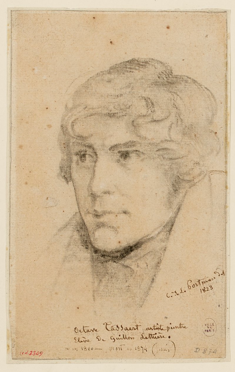 Portrait of Octave Tassaert by Christiaan Julius Lodewijk Portman