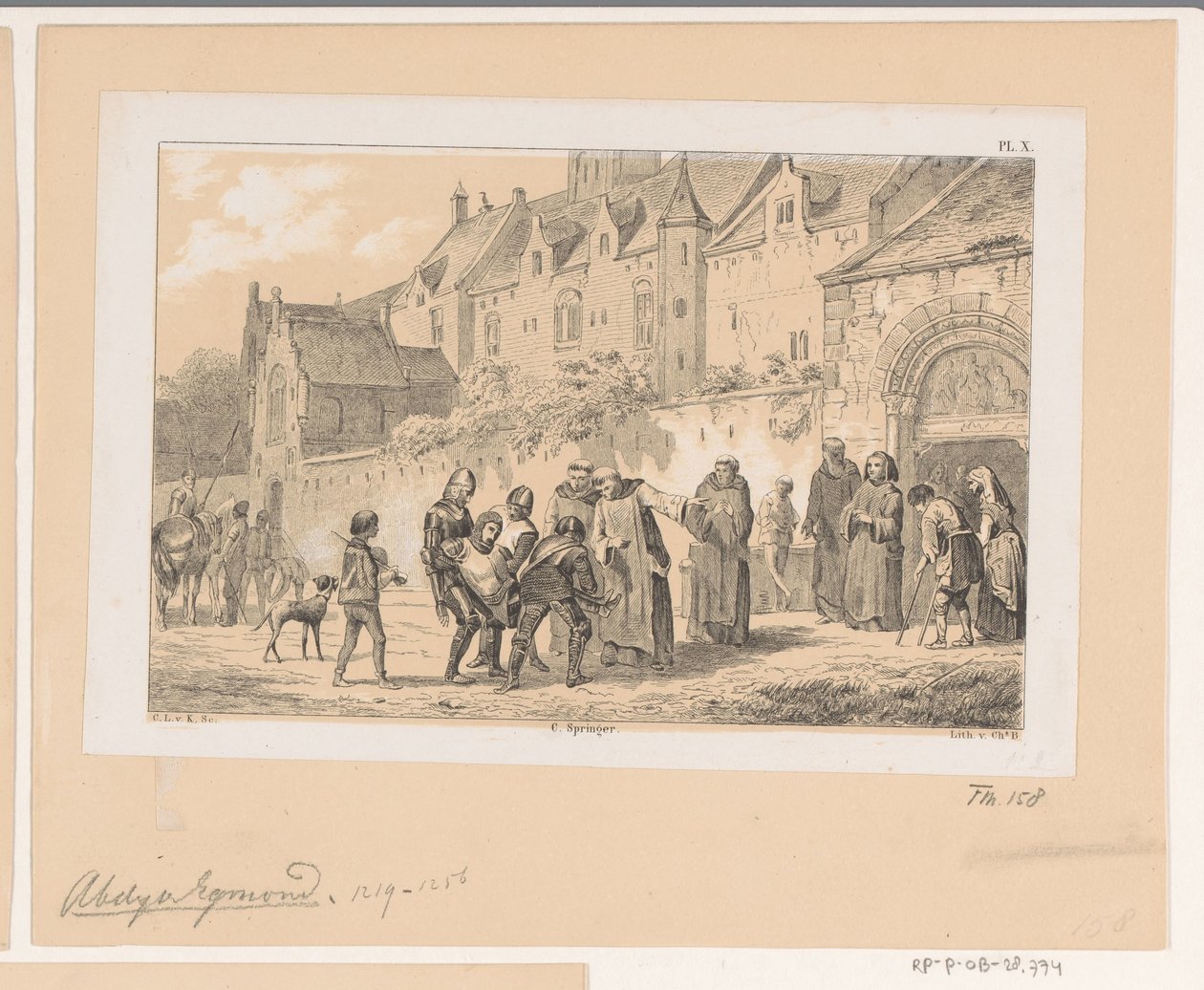 Abbey of Egmond, 13th Century by Christiaan Lodewijk van Kesteren