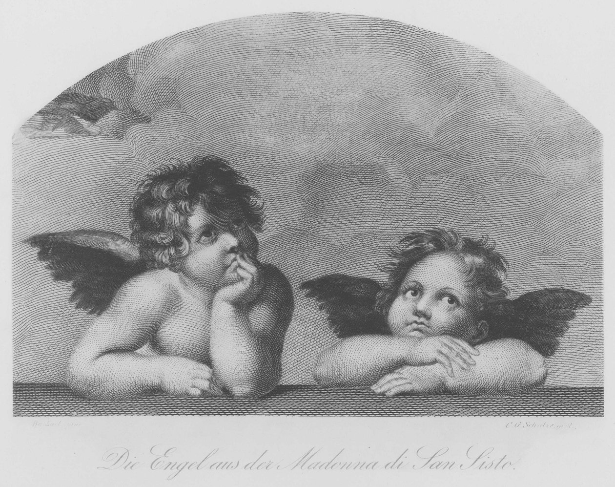 The Angels from the Sistine Madonna by Christian Gottfried Schultze