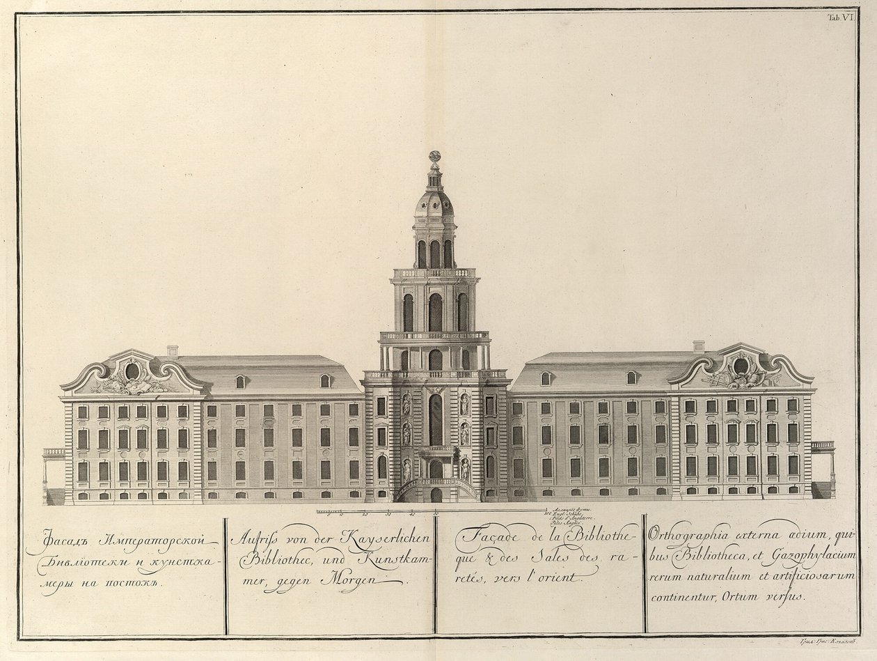 Imperial Library and Kunstkammer From: The Building of the Imperial Academy of Sciences, 1741 by Christian Albrecht Wortmann