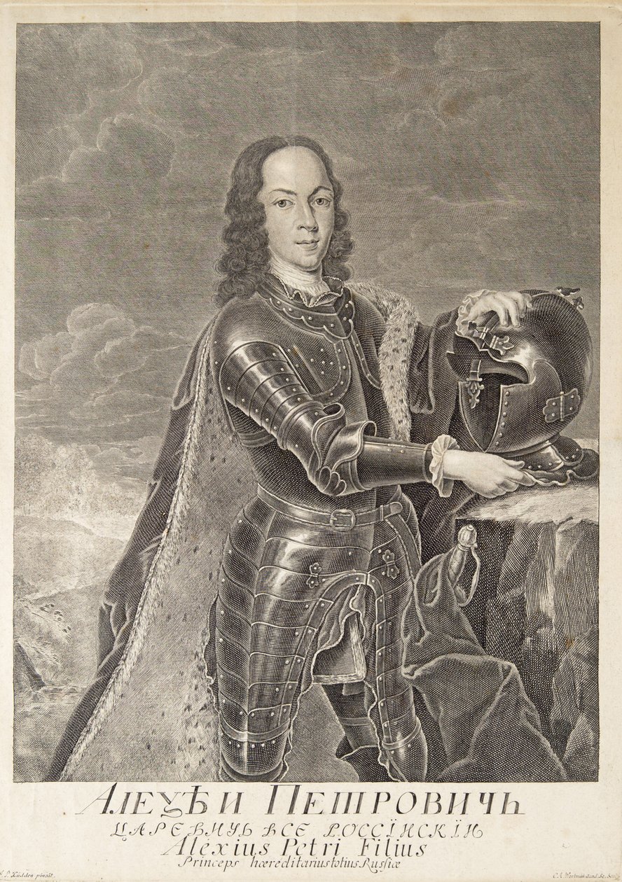Portrait of Tsarevich Alexei Petrovich of Russia by Christian Albrecht Wortmann