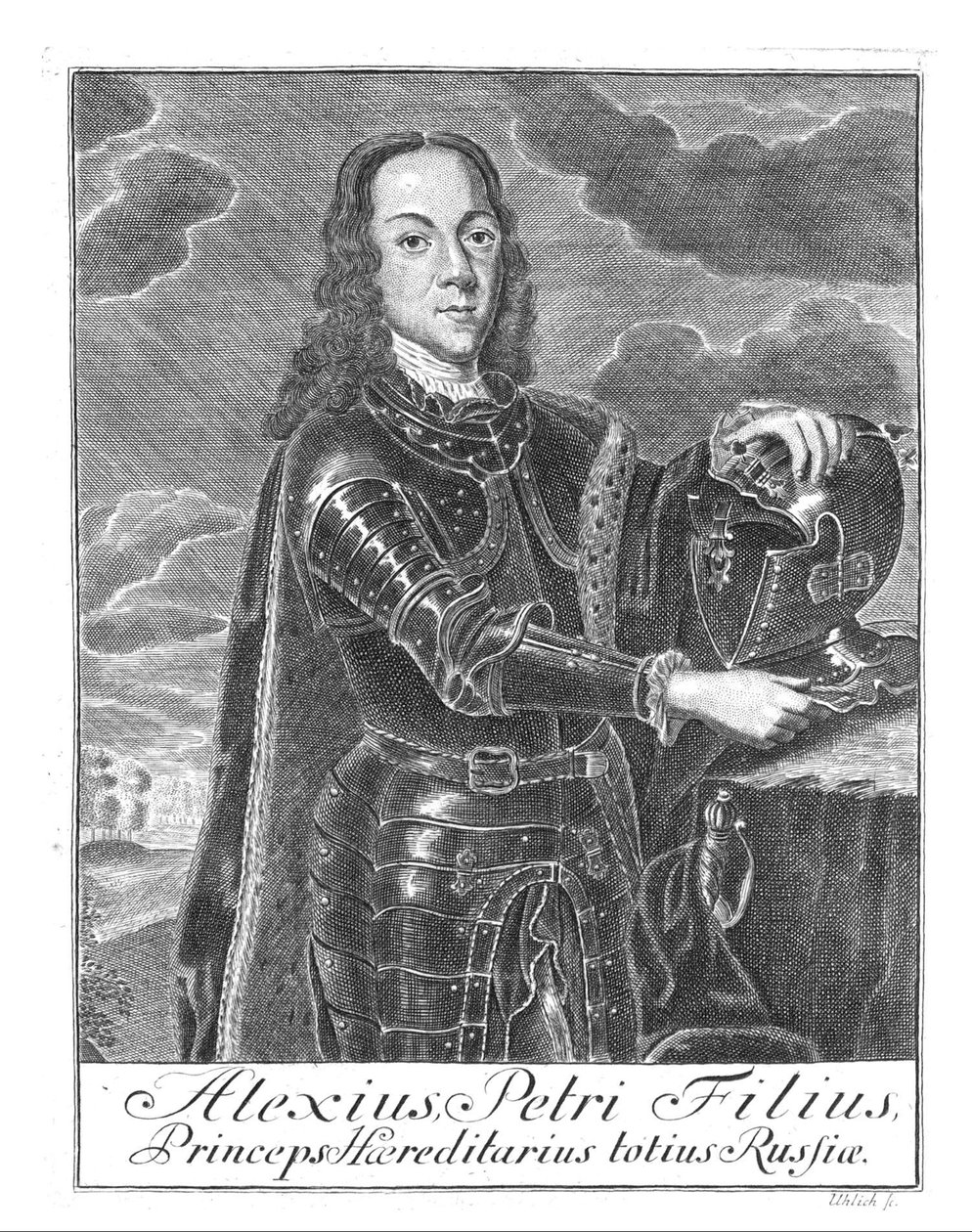 Portrait of Tsarevich Alexei Petrovich of Russia by Christian Albrecht Wortmann