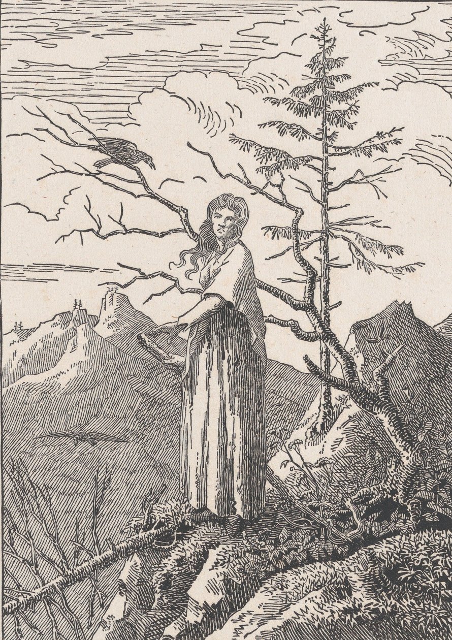 Woman with a Raven by Christian Friedrich