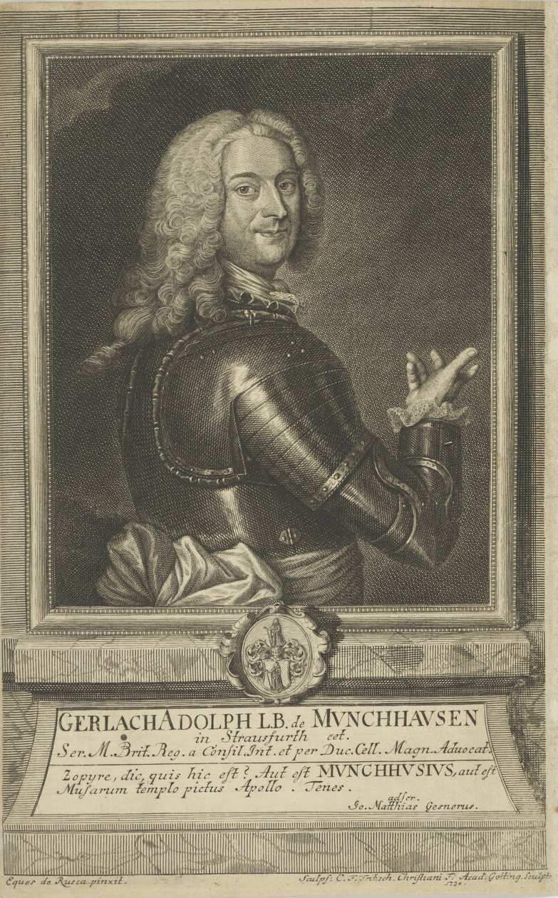 Portrait of Gerlach Adolph von Münchhausen by Christian Friedrich Fritzsch