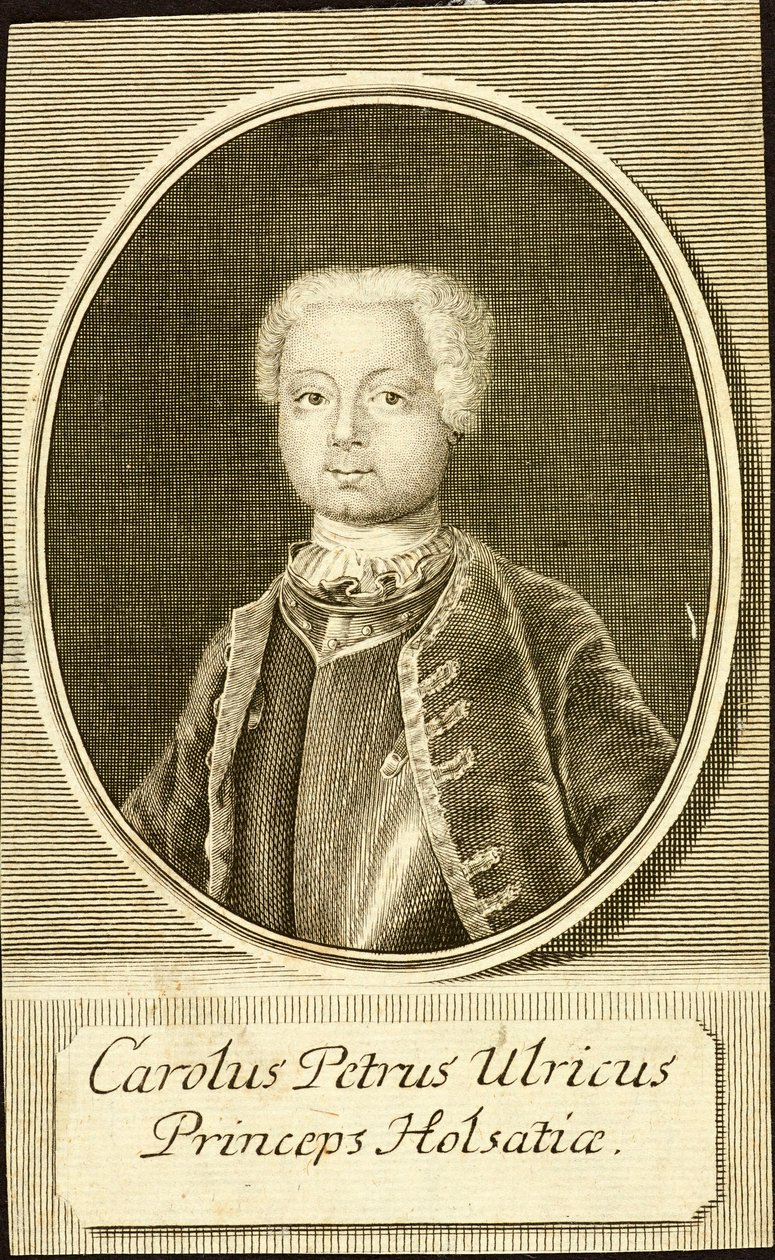 Portrait of the Duke Karl Peter Ulrich of Holstein-Gottorp, 1734 by Christian Friedrich Fritzsch