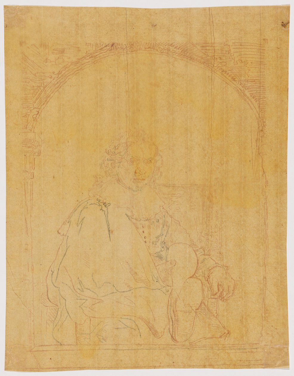 Portrait of a Man in an Armchair, from Collection of Imitations of Drawings after the Principal Dutch and Flemish Masters by Christian Josi