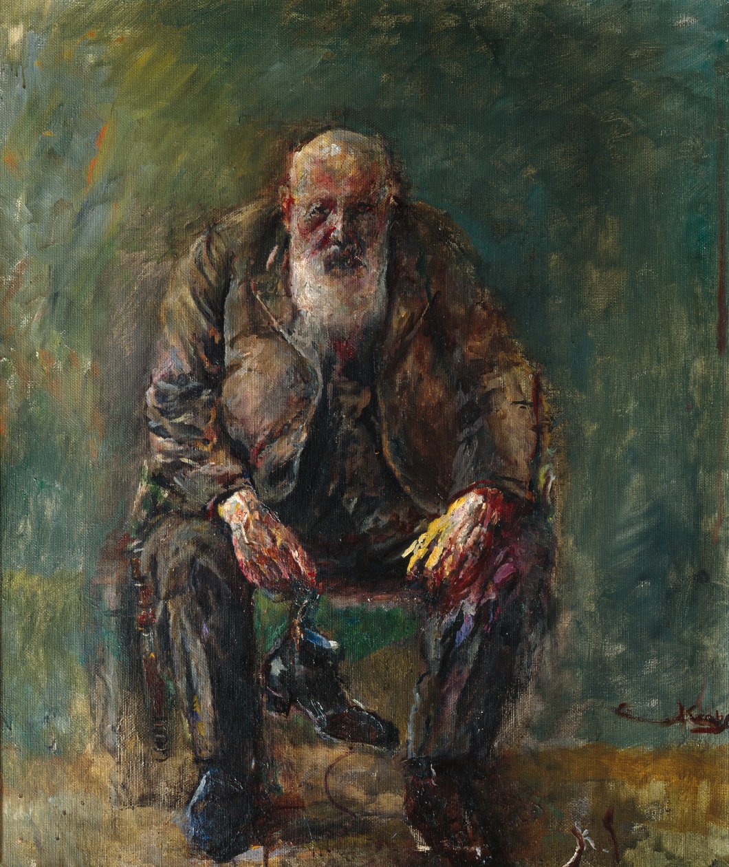 Self-Portrait with Boots, c.1920 by Christian Krohg