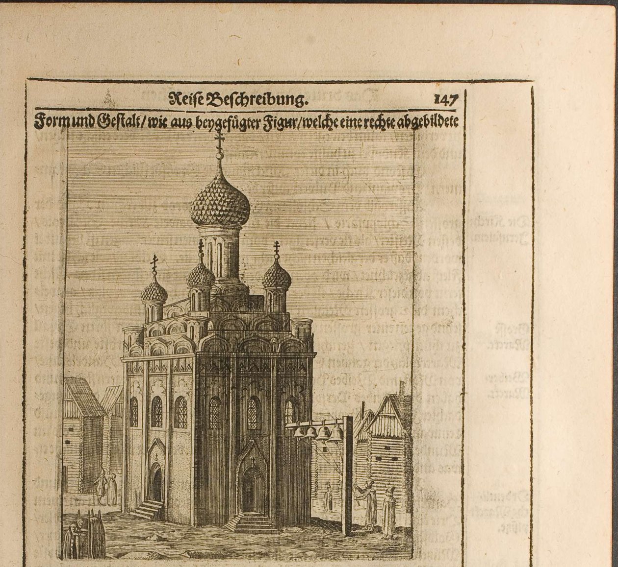 Cathedral in the Moscow Kremlin Illustration from Travels to the Great Duke of Muscovy and the Kin by Christian Lorenzen Rothgiesser