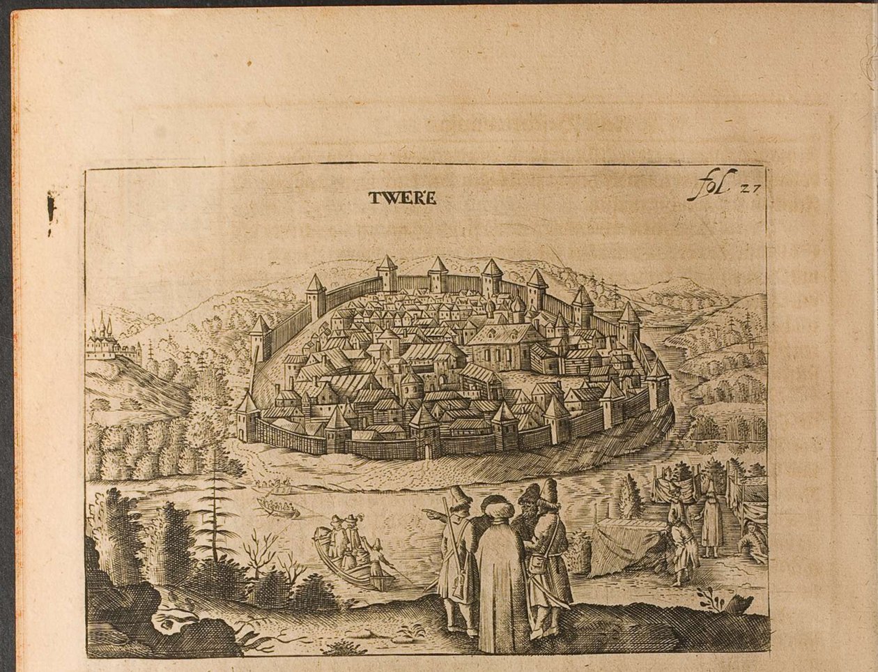 Tver Illustration from Travels to the Great Duke of Muscovy and the King of Persia by Adam Olearius by Christian Lorenzen Rothgiesser