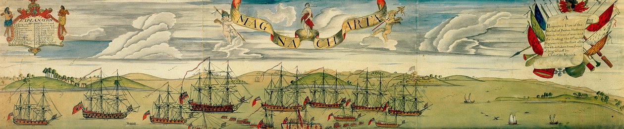 A Perspective View of the Blockade of Boston Harbour, c.1768 by Christian Remick