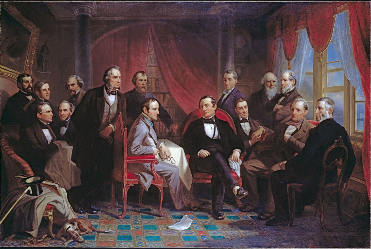 Washington Irving and his Literary Friends at Sunnyside by Christian Schussele