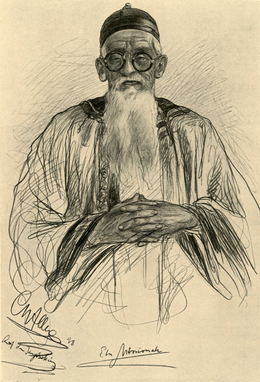 Chinese Man Wearing Spectacles, 1898 by Christian Wilhelm Allers