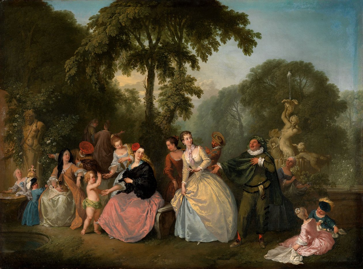Company in the Park by Christian Wilhelm Ernst Dietrich